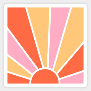 retro sun design Sticker